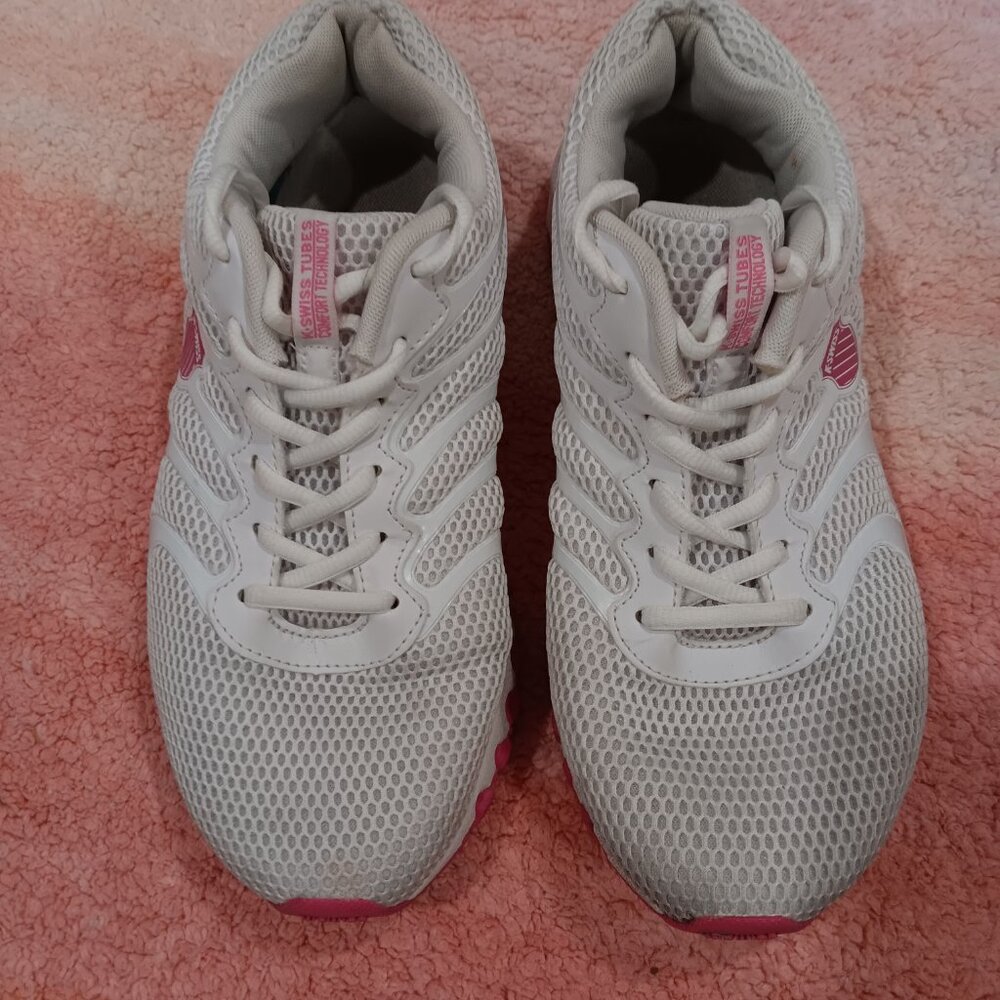 White & pink K Swiss Tubes / woman size 9.5 - Picture 5 of 5